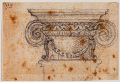 Ionisches Kapitellstudie von Michelangelo Buonarroti