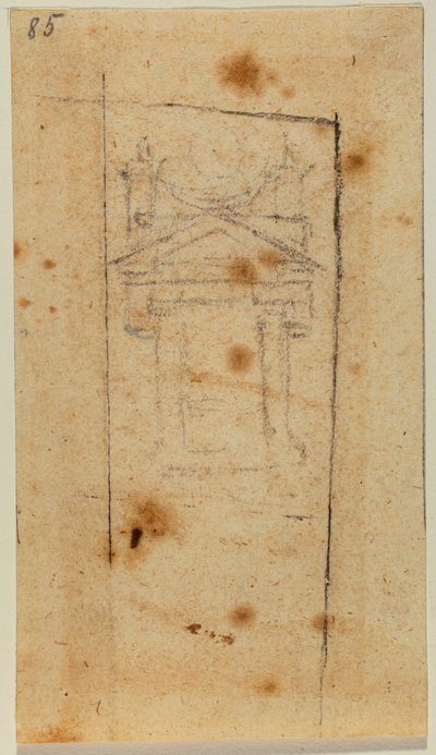 Skizze eines Fensters von Michelangelo Buonarroti
