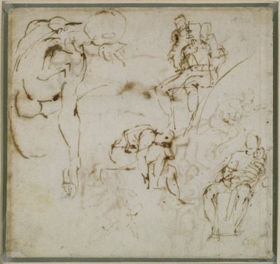 Studie von Figuren, ca. 1511 von Michelangelo Buonarroti