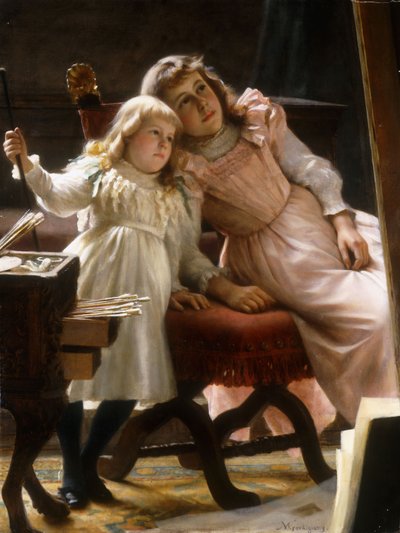 Die Töchter des Künstlers von Michele Gordigiani