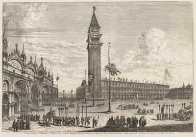 Ansichten von Venedig: Piazza und Piazzetta von Michele Marieschi