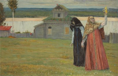Zwei Schwestern von Mikhail Vasilievich Nesterov