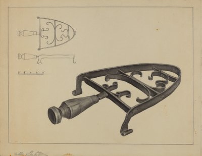 Deutscher Flacheisenständer von Milton Grubstein