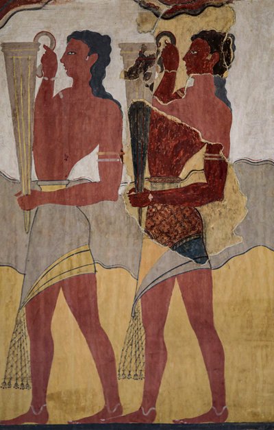 Rekonstruktion des Prozessionsfreskos von Minoan
