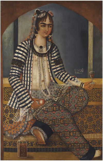 Porträt einer Dame von Mirza Baba