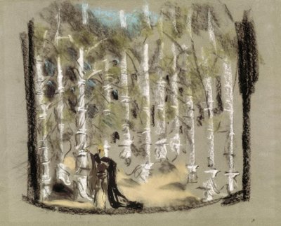Bühnenbildentwurf: Der Wald von Molière