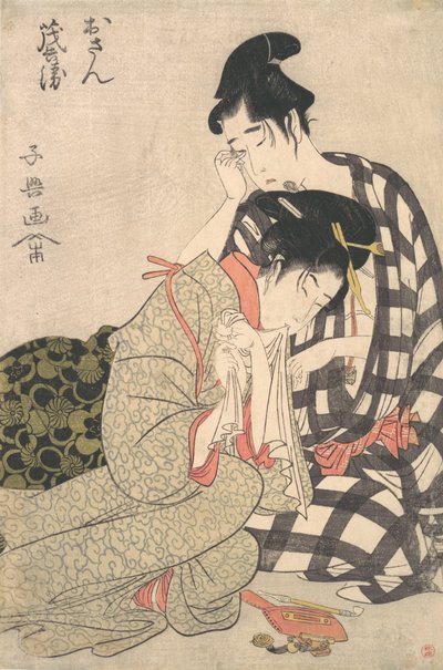 Untröstliche Liebende, ca. 1800 von Momokawa Shiko