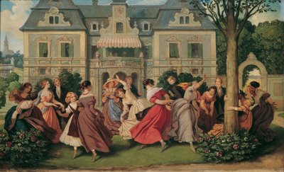 Partyspiel, nach 1860 von Moritz Ludwig von Schwind