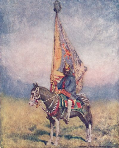 Ein Fahnenträger von Cutch, 1903 von Mortimer L Menpes