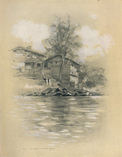 Flusswohnung in Srinagar, 1903 von Mortimer L Menpes