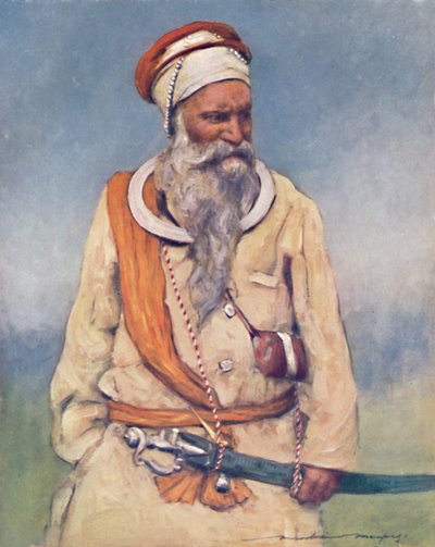 Ein Sikh-Krieger, 1903 von Mortimer Ludington Menpes