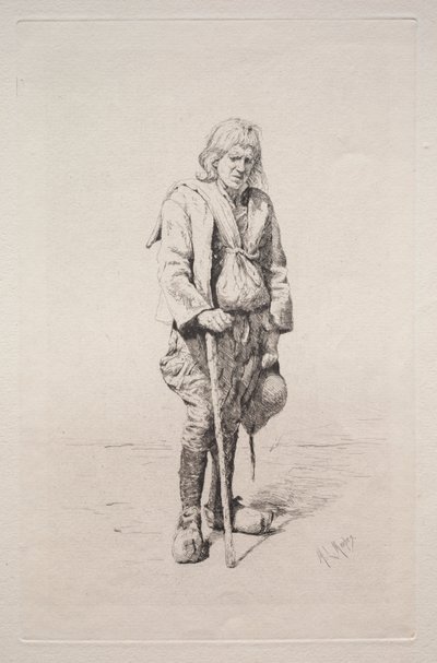 Mann mit Spazierstock von Mortimer Menpes