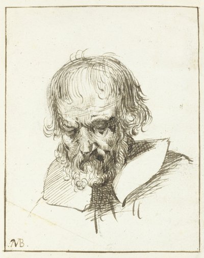 Kopf eines alten Mannes von Moses Ter Borch