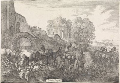 Landschaft mit Reisenden von Moyses van Wtenbrouck