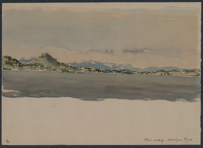 Sturmende, Norwegischer Fjord von Muirhead Bone