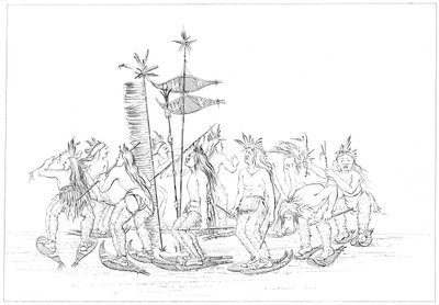 Chippewa Schneeschuhtanz, 1841 von Myers and Co