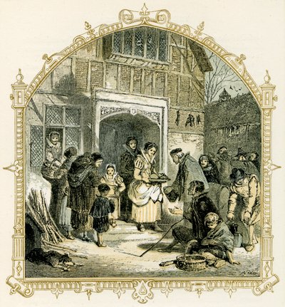 Elisabethanische Weihnachtsszene von Myles Birket Foster