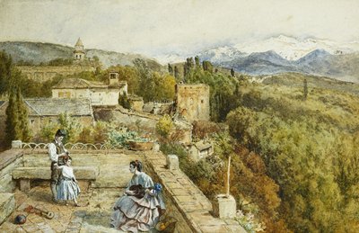 Die Sierra Nevada von der Alhambra aus von Myles Birket Foster