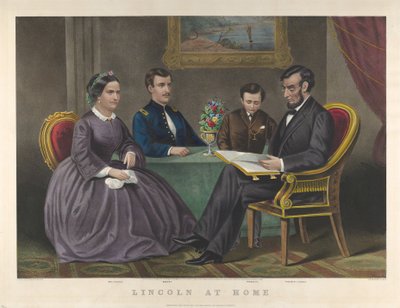 Lincoln zu Hause, 1867 von Nathaniel Currier