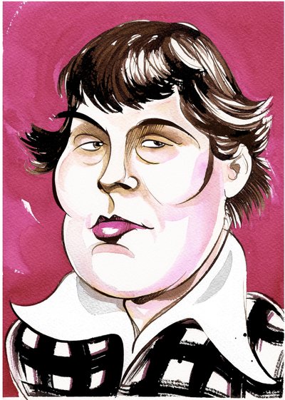 Galina Ustvolskaya - Farbkarikatur von Neale Osborne