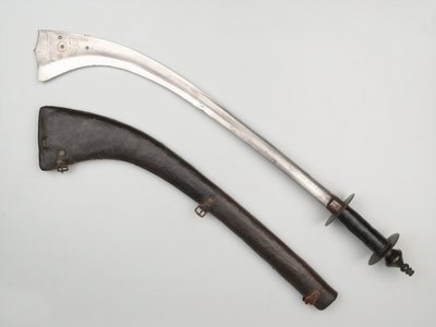 Kora-Schwert und Scheide von Nepalese School