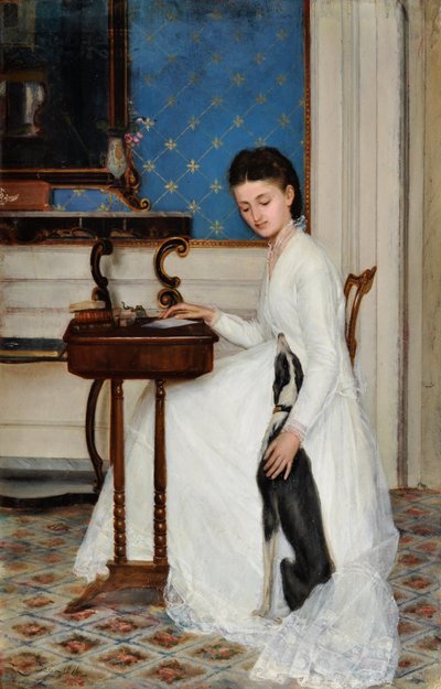 Dame mit Windhund von Niccolo Cannicci