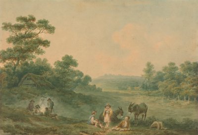 Landschaft mit Zigeunern von Nicholas Pocock