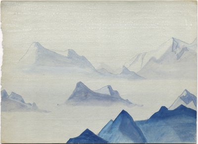 Himalaya, Albumblatt, 1933/34 von Nicholas Roerich