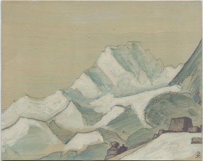 Himalaya über den Wolken, Skizze, 1933 von Nicholas Roerich