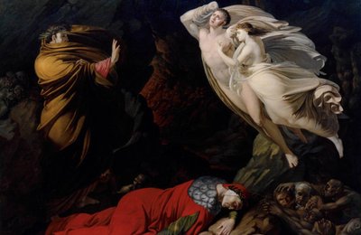 Francesca da Rimini in Dantes Hölle, 1810 von Nicola Monti