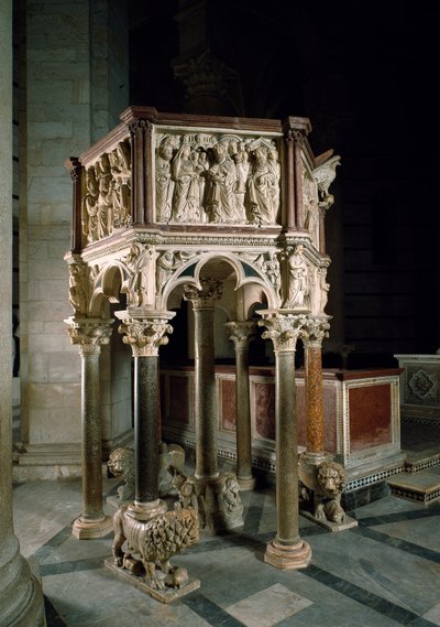 Kanzel des Baptisteriums von St. Johannes von Nicola Pisano