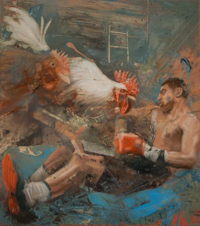 Boxer mit Hähnen von Nicola Pucci