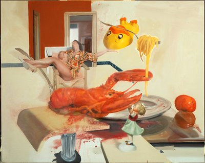 Frau mit Hummer von Nicola Pucci