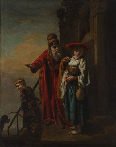 Abraham verabschiedet Hagar und Ismael, 1653 von Nicolaes Maes