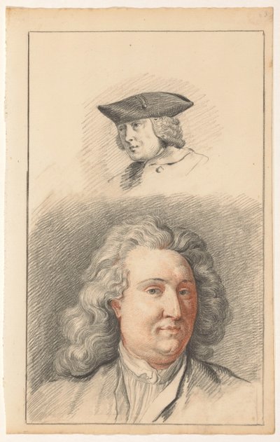 Zwei Männerköpfe von Nicolaes Muys