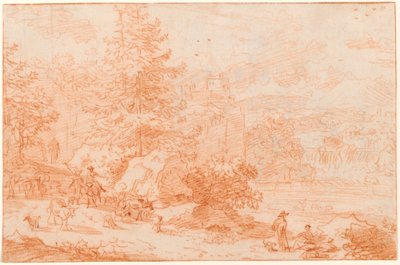 Nordische Landschaftsfantasie, die Tivoli evoziert von Nicolaes Pietersz Berchem