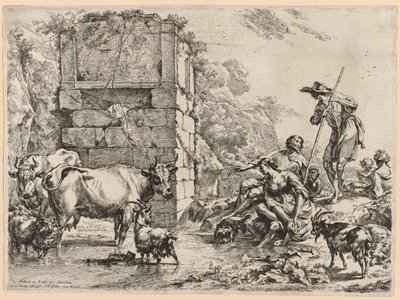 Der Wasserplatz von Nicolaes Pietersz. Berchem