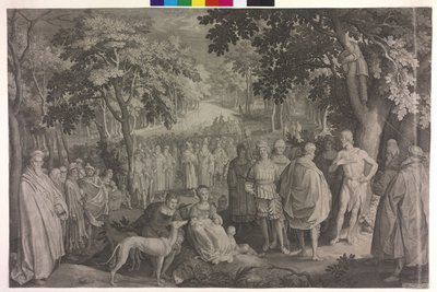 Johannes der Täufer predigt von Nicolaes de Bruyn