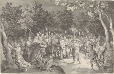 Judaskuss und Verhaftung Christi von Nicolaes de Bruyn