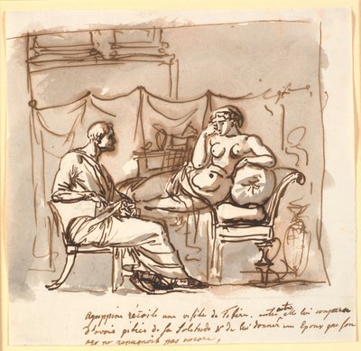 Agrippina bittet Tiberius, ihr einen Ehemann zu geben von Nicolai Abildgaard