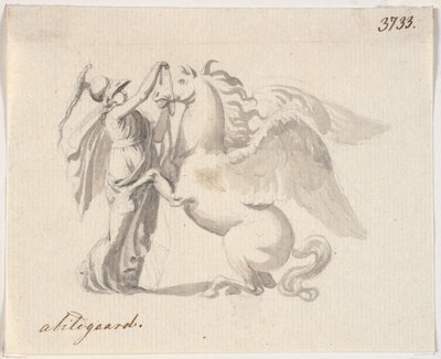 Athene zäumt Pegasus von Nicolai Abildgaard