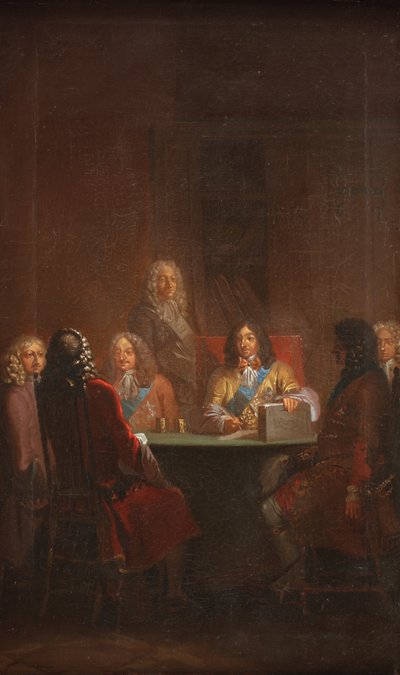 Christian V. präsentiert das dänische Gesetz 1683 von Nicolai Abildgaard