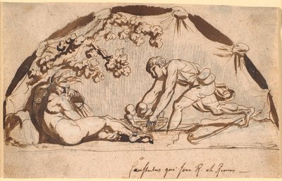 Der Hirte Faustulus findet Romulus und Remus von Nicolai Abildgaard