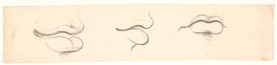 Drei Studien von Mündern von Nicolai Abildgaard