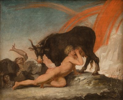 Ymir säugt die Kuh Audhumla von Nicolai Abildgaard