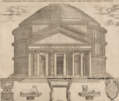 Speculum Romanae Magnificentiae: Das Pantheon, 1649 von Nicolas Beatrizet