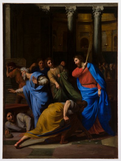 Christus vertreibt die Geldwechsler aus dem Tempel von Nicolas Colombel