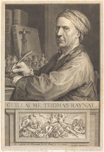 Guillaume Thomas Raynal von Nicolas Delaunay after Charles Nicolas Cochin II