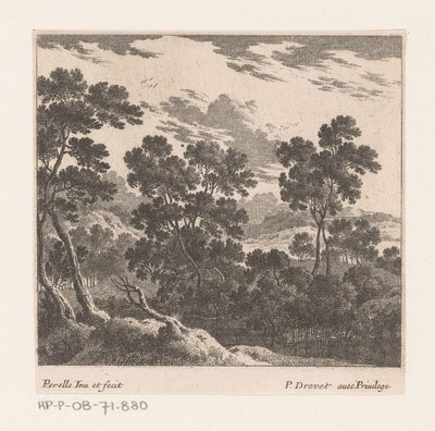 Landschaft mit Bäumen von Nicolas Perelle