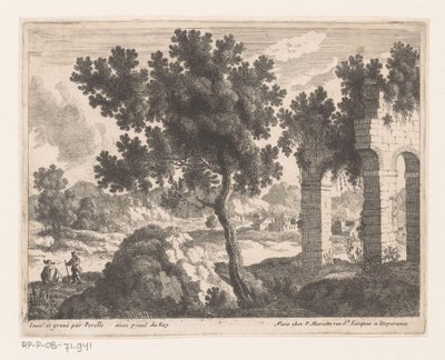 Landschaft mit Ruine mit Bögen von Nicolas Perelle